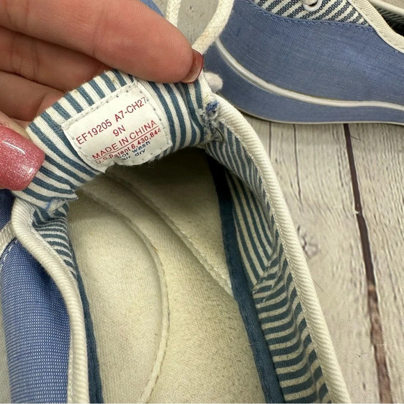 Keds grasshoppers lace-up shoe size 9 narrow blue chambray - Picture 7 of 8